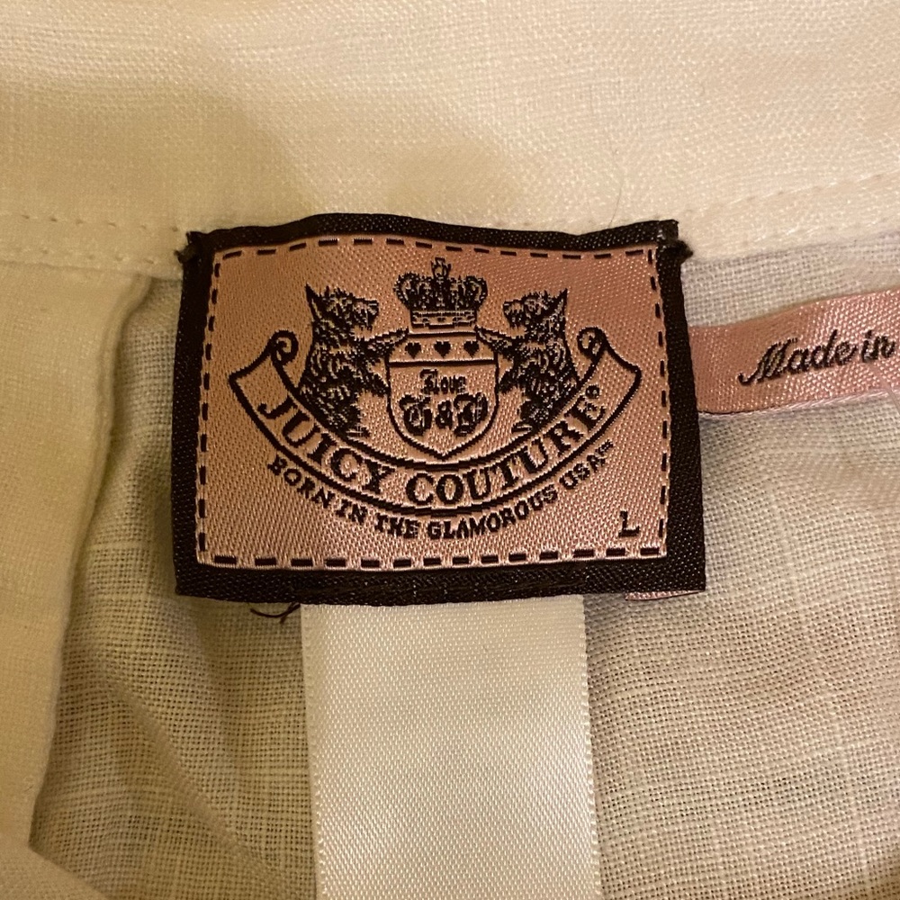 Original white Juicy Couture linen shorts